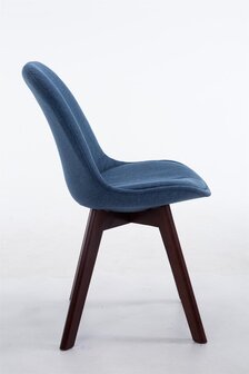Bezoekersstoel Birnii V2 Stof Blauw,walnuss