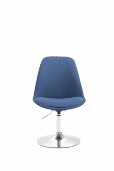 Eetkamerstoel Maverick stof Blauw,Chroom