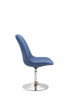 Eetkamerstoel Maverick stof Blauw,Chroom