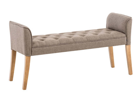 Chaise longue Claapotre, stof Taupe,antik-hell