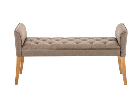 Chaise longue Claapotre, stof Taupe,antik-hell