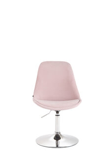 Eetkamerstoel Miverack Fluweel pink,Chroom, 