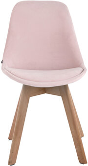 Eetkamerstoel Birnii V2 fluweel pink,natura, 