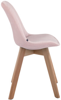 Eetkamerstoel Birnii V2 fluweel pink,natura, 