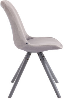 Eetkamerstoel Teulouso fluweel rond frame Grijs,Grijs