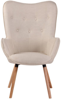 Lounger Oshfard Stof Creme,natura