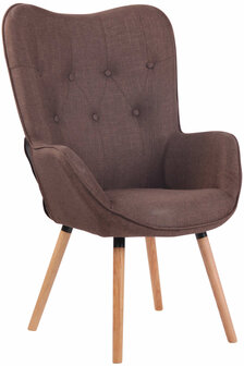 Lounger Oshfard Stof Bruin,natura