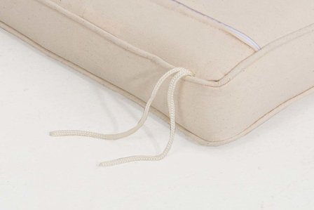 Kussen voor nostalgie banken 103x46x7 cm 53x44x7 cm, Creme