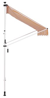 Klem zonnescherm Wistirla 150x120 cm,Wit/Geel