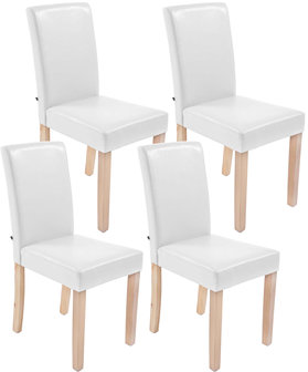 Set van 4 eetkamerstoelen Ani  Kunstleer Wit