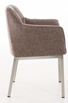 Eetkamerstoel Octavia Stof terraBruin,Metaal