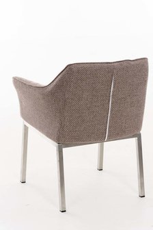 Eetkamerstoel Octavia Stof terraBruin,Metaal