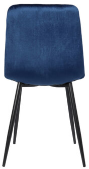 Eetkamerstoel Dojin Samt,Blauw