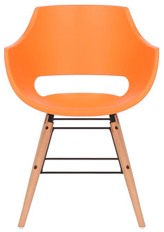 Set van 4 stoelen Skein Oranje,natura