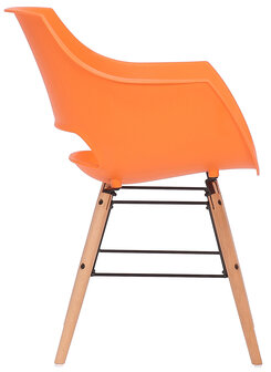 Set van 4 stoelen Skein Oranje,natura