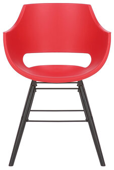 Set van 4 stoelen Skein Rood,Zwart