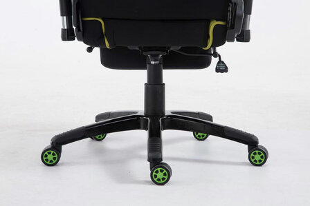 Racing bureaustoel Sheft V2 stof Zwart/Groen,mit Fußablage