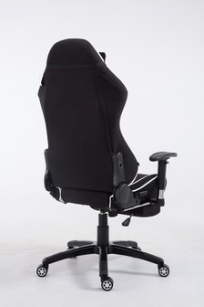 Racing bureaustoel Sheft V2 stof Zwart/Wit,mit Fußablage