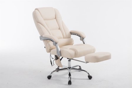 Picifac bureaustoel met massagefunctie V2 kunstleer Creme