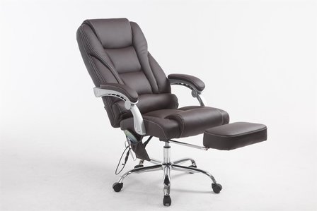 Picifac bureaustoel met massagefunctie V2 kunstleer Bruin