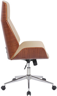 Bureaustoel Veral walnuss/Creme