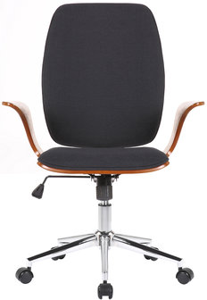 Bureaustoel Barbunk walnuss/Zwart,Stoff