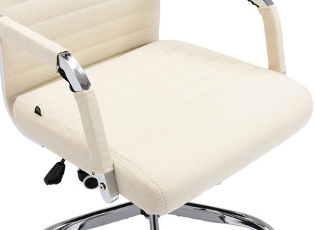 Bureaustoel Amodara kunstleer Creme,Stoff