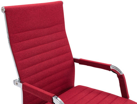 Bureaustoel Amodara kunstleer Rood,Stoff