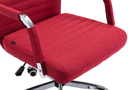 Bureaustoel Amodara kunstleer Rood,Stoff