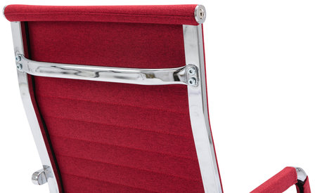 Bureaustoel Amodara kunstleer Rood,Stoff