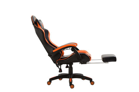 Bureaustoel Egniti Kunstleer Zwart/Oranje