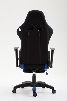 Bureaustoel Baivasto stof Met/Zonder Voetsteun Zwart/Blauw,mit Fußablage