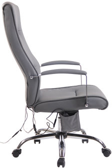 Partlond bureaustoel met massagefunctie Grijs,Kunstleder