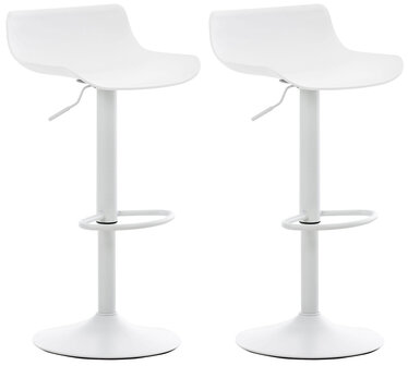 Set van 2 barkrukken Oviera Wit