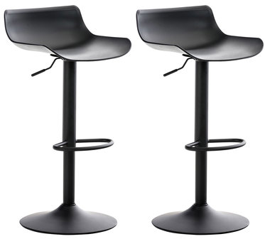 Set van 2 barkrukken Oviera Zwart