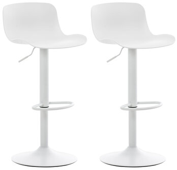 Set van 2 barkrukken Ilmidi Kunststof Wit