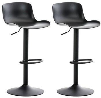 Set van 2 barkrukken Ilmidi Kunststof Zwart