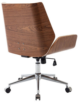 Bureaustoel Zwello walnuss/Wit