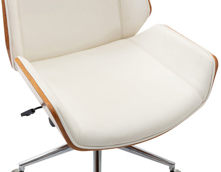 Bureaustoel Zwello walnuss/Wit