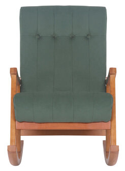 Schommelstoel Soltilla - Fluweel walnuss/Groen