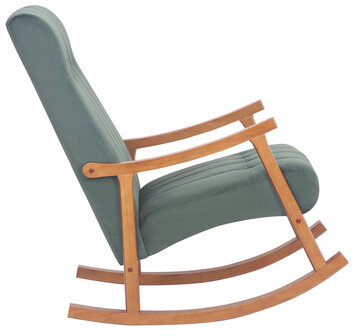 Schommelstoel Soltilla - Fluweel walnuss/Groen