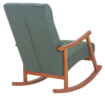 Schommelstoel Soltilla - Fluweel walnuss/Groen