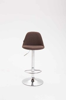 Barkruk Keil Stof Chroom,Bruin