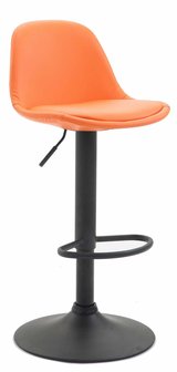 Barkruk Keil Kunstleer Zwart,Oranje