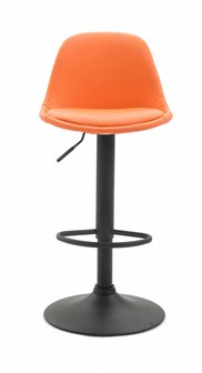 Barkruk Keil Kunstleer Zwart,Oranje