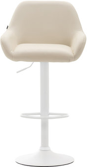 Barkruk Brigi Kunstleer Creme,Wit