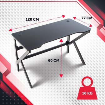 Gaming tafel Lewiston Rood