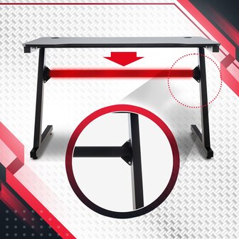 Gaming tafel Lewiston Zwart