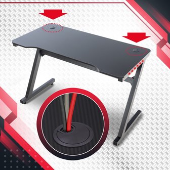 Gaming tafel Lewiston Zwart