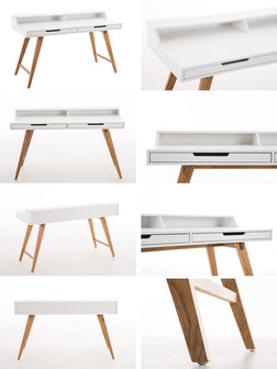 Bureau Oaten Wit,140 cm